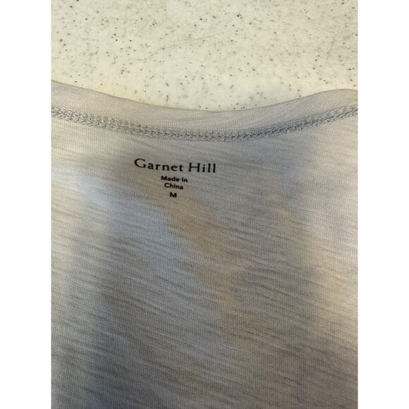 Garnet Hill Cardigan Womens Size M 100% Organic Cotton/Silk Open-Front A59 - Picture 4 of 6